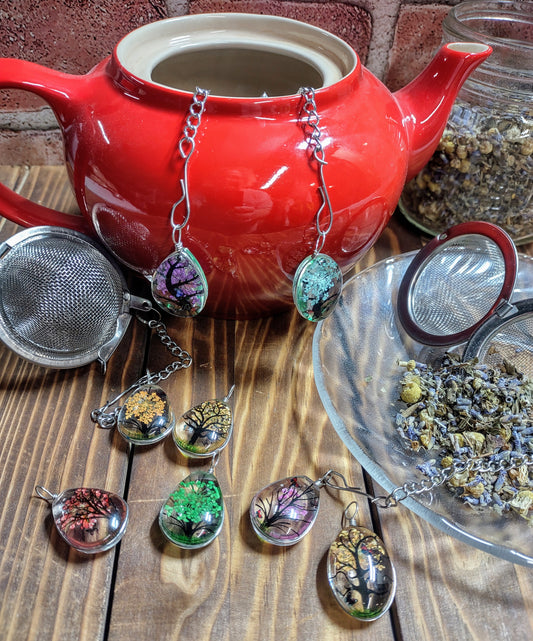 NEW! Dried flower pendant tea infuser